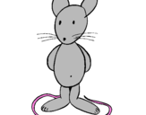 Coloring page Standing rat painted byplaying mouse