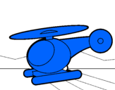 Coloring page Little helicopter painted bygABY