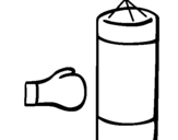 Coloring page Punching bag painted byshorty