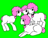 Coloring page Lambs painted bysamantha