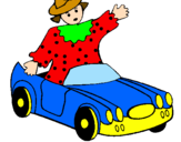 Coloring page Doll in convertible painted byALVARITO