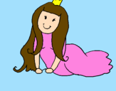 Coloring page Happy princess painted bydany12