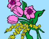 Coloring page Bunch of flowers painted bydani