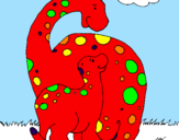 Coloring page Dinosaurs painted byemily