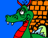 Coloring page Dizzy dragon painted bymadagascar