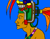 Coloring page Tribal chief painted byLevi