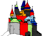 Coloring page Medieval castle painted bythomas