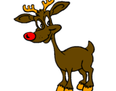 Coloring page Young reindeer painted byRosalea