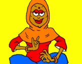 Coloring page Muslim princess painted byTRINITY