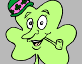 Coloring page Lucky clover painted byMarga