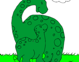 Coloring page Dinosaurs painted byAJEX
