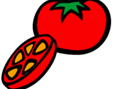 Coloring page Tomato painted bycilla
