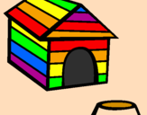 Coloring page Dog house painted bykira