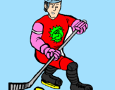 Coloring page Ice hockey player painted bykalilu