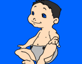 Coloring page Baby II painted bymichael