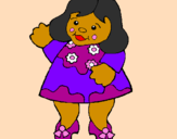 Coloring page Doll painted byKenny