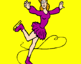 Coloring page Female ice skater painted by.m,,,,,,,,,,,ssdfr4567,,,