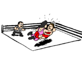 Coloring page Fighting in the ring painted byRider Master