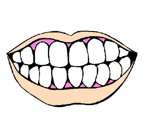 Coloring page Mouth and teeth painted byPaloma