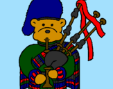 Coloring page Bear bagpiper  painted byWyatt