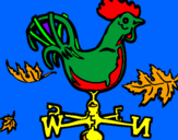 Coloring page Weathercock painted byTHEO