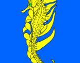 Coloring page Oriental sea horse painted bysfdfhgghh
