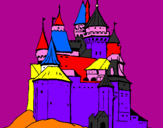 Coloring page Medieval castle painted byElias.
