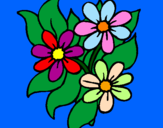 Coloring page Little flowers painted byleah