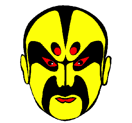 Coloring page Asian wrestler painted bydaniel