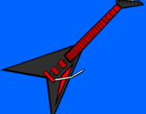 Coloring page Electric guitar II painted byo