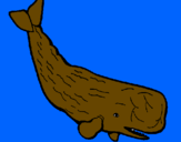 Coloring page Large whale painted byrodolfo