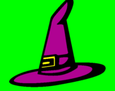 Coloring page Witch's hat painted byL.J.