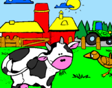 Coloring page Cow on the farm painted bymimi