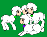 Coloring page Lambs painted byNesia C