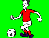 Coloring page Football player painted bybob