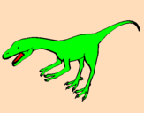 Coloring page Velociraptor II painted bylili