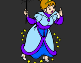 Coloring page Fairy godmother painted bycamila