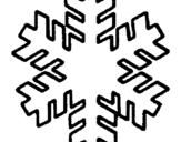 Coloring page Snowflake painted byyuan