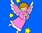 Coloring page Little angel painted bycarolina val