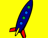 Coloring page Rocket II painted byetella
