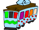 Coloring page Tram painted bytren