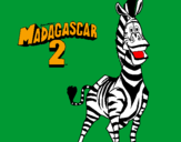 Coloring page Madagascar 2 Marty painted byStephanie