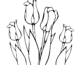 Coloring page Tulips painted byBUTT