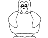 Coloring page Penguin painted byBADR