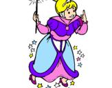 Coloring page Fairy godmother painted byGrannieannie