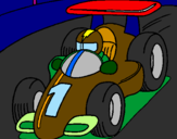 Coloring page Racing car painted bycricri