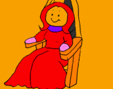 Coloring page Princess on throne painted byBecca7