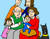 Coloring page Family  painted bylala