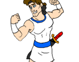 Coloring page Hercules painted byMACCOLINO