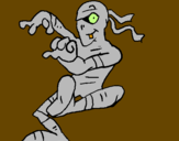 Coloring page Dancing mummy painted bypatrick
